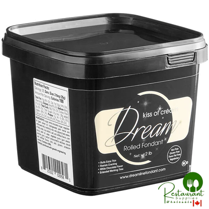 Satin Ice Dream 2 lb. Kiss of Cream Chocolate-Flavored Rolled Fondant - 8/Case