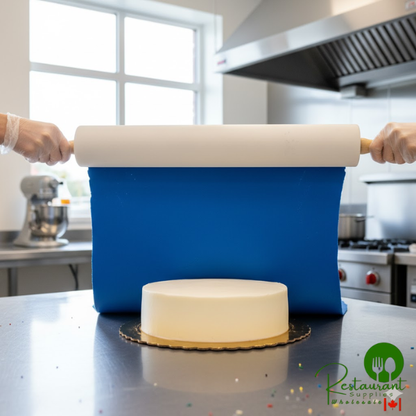 Satin Ice Dream 2 lb. Riptide Blue Chocolate-Flavored Rolled Fondant - 8/Case