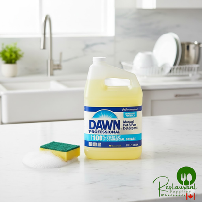 Dawn Professional 57444 1 Gallon / 128 oz. Manual Lemon Scented Pot and Pan Detergent - 4/Case