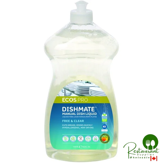 ECOS PL9721/6 Pro Dishmate 25 oz. Free and Clear Manual Dishwashing Liquid - 6/Case