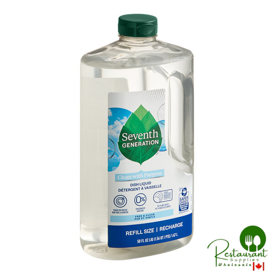 Seventh Generation 10732913451514 50 oz. Free & Clear Dish Soap Refill - 3/Case