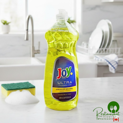 JoySuds Joy Ultra 43601 30 oz. Lemon Scented Dishwashing Liquid - 10/Case