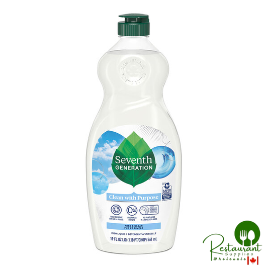 Seventh Generation 10732913449863 19 oz. Free & Clear Dish Soap - 6/Case