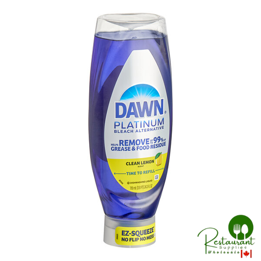 Dawn Platinum EZ-Squeeze 11819 24.3 oz. Clean Lemon Dish Soap - 8/Case