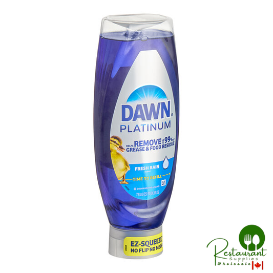 Dawn Platinum EZ-Squeeze 05207 24.3 oz. Fresh Rain Dish Soap - 8/Case