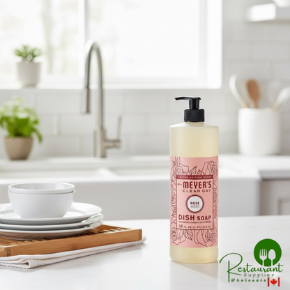Mrs. Meyer's Clean Day 370039 16 oz. Rose Scented Dish Soap - 6/Case