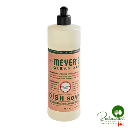 Mrs. Meyer's Clean Day 372579 16 oz. Geranium Scented Dish Soap - 6/Case