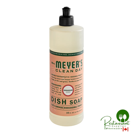 Mrs. Meyer's Clean Day 372579 16 oz. Geranium Scented Dish Soap - 6/Case