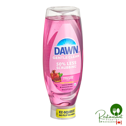 Dawn Gentle Clean EZ-Squeeze 08535 24.3 oz. Pomegranate & Rose Water Dish Soap - 8/Case