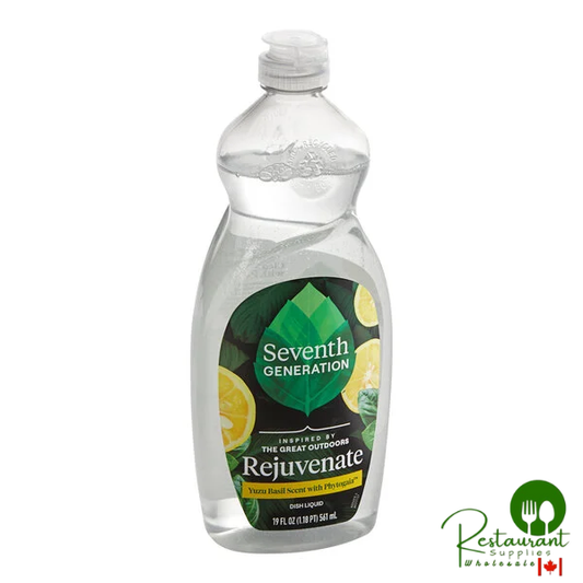 Seventh Generation 10732913452498 19 oz. Yuzu Basil with Phytogaia Dish Liquid - 6/Case