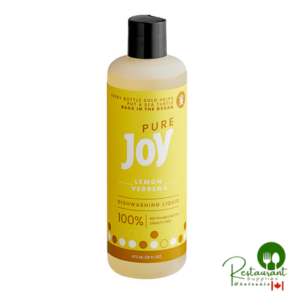 JoySuds Pure Joy 43622 16 oz. Lemon Verbena Dishwashing Liquid - 12/Case