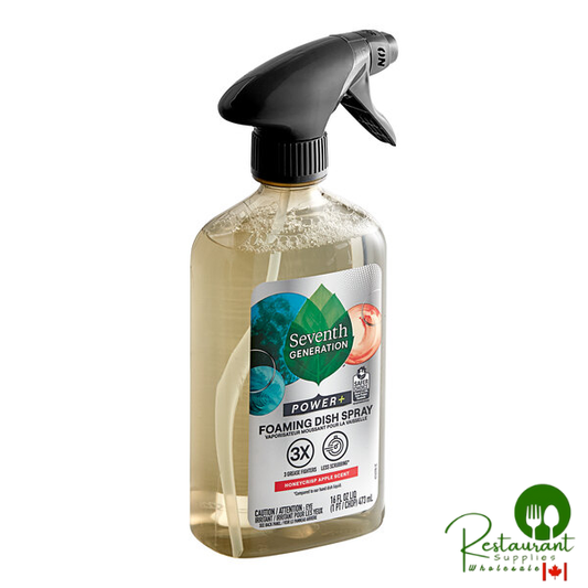 Seventh Generation Power+ 10732913451675 16 oz. Honeycrisp Apple Foaming Dish Spray - 6/Case
