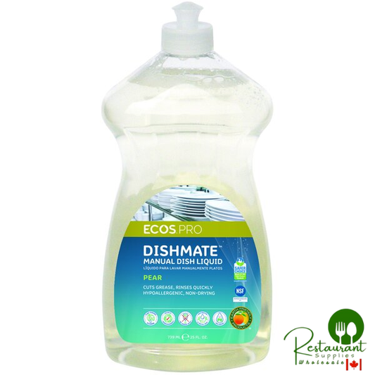 ECOS PL9720/6 Pro Dishmate 25 oz. Pear Scented Manual Dishwashing Liquid - 6/Case