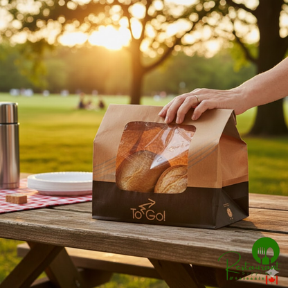 Bagcraft EcoCraft 8 3/4" x 10 3/4" Vented Rotisserie Chicken Bag with To Go! Seal - 250/Case