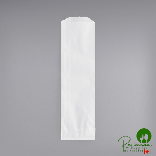 Bagcraft 2 3/4" x 10" White Disposable Silverware / Bakery / Churro Bag - 2,000/Case