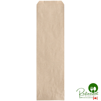 Bagcraft 2 3/4" x 10" Kraft Disposable Silverware / Bakery / Churro Bag - 2,000/Case