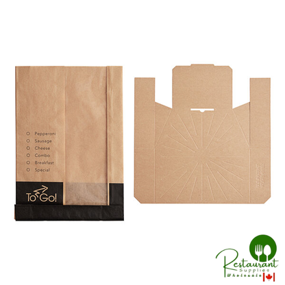 Bagcraft EcoCraft 7 1/2" x 11" Pizza Bag with Window and Tray - 250/Case