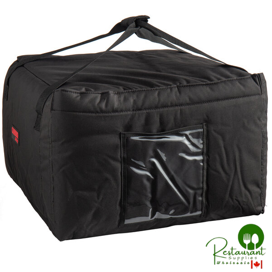 Cambro GBP518110 Customizable Insulated Black Pizza Delivery GoBag® - Holds up to (5) 18" or (6+) 16" Pizza Boxes