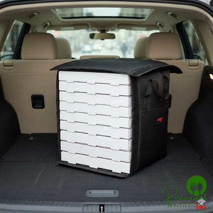 Cambro GBP1018110 Customizable Insulated Black Pizza Delivery GoBag® - Holds up to (10) 18" Pizza Boxes