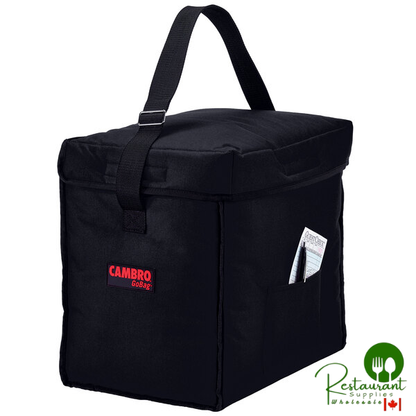 Cambro GBD13913110 Customizable Insulated Black Small Top Loading GoBag® - 13" x 9" x 13"