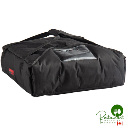 Cambro GBP220110 Customizable Insulated Black Pizza Delivery GoBag® - Holds up to (2) 20" or (3) 18" Pizza Boxes