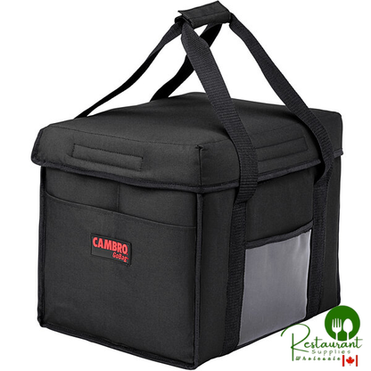 Cambro GBD151212110 Customizable Insulated Black Sandwich GoBag® - 15" x 12" x 12"