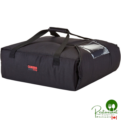 Cambro GBPP212110 Customizable Insulated Black Premium Pizza Delivery GoBag® - Holds up to (2) 12" Pizza Boxes