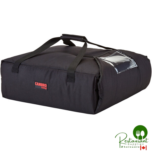 Cambro GBPP212110 Customizable Insulated Black Premium Pizza Delivery GoBag® - Holds up to (2) 12" Pizza Boxes