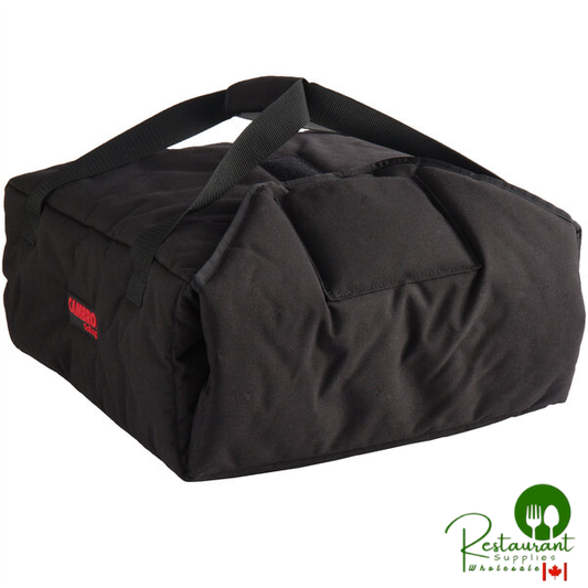 Cambro GBPP216110 Customizable Insulated Black Premium Pizza Delivery GoBag® - Holds up to (2) 16" or (3) 14" Pizza Boxes
