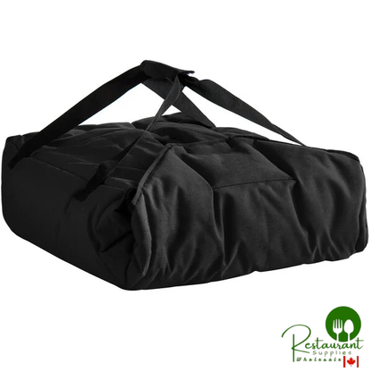 Cambro GBPP218110 Customizable Insulated Black Premium Pizza Delivery GoBag® - Holds up to (2) 18" Pizza Boxes