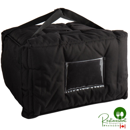 Cambro GBPP518110 Customizable Insulated Black Premium Pizza Delivery GoBag® - Holds up to (5) 14" Pizza Boxes
