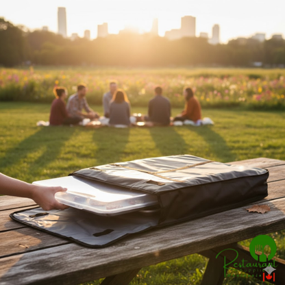 Intedge Insulated Delivery Bag, Full Size Bun / Sheet Pan Carrier, Black Vinyl, 18" x 26" x 5"