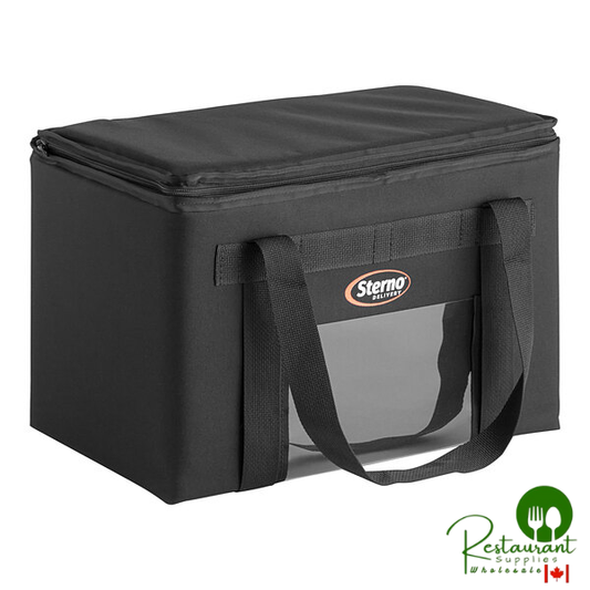 Sterno 18" x 11 1/2" x 11 1/2" Extra-Large Black Nylon Insulated Delivery Food Carrier 70518