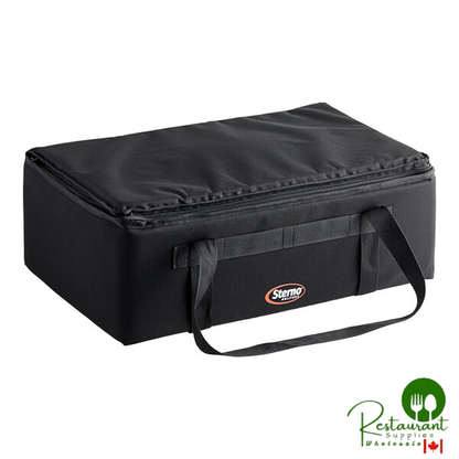 Sterno 24" x 16" x 8" Medium Black Nylon Insulated Catering Food Carrier 70510