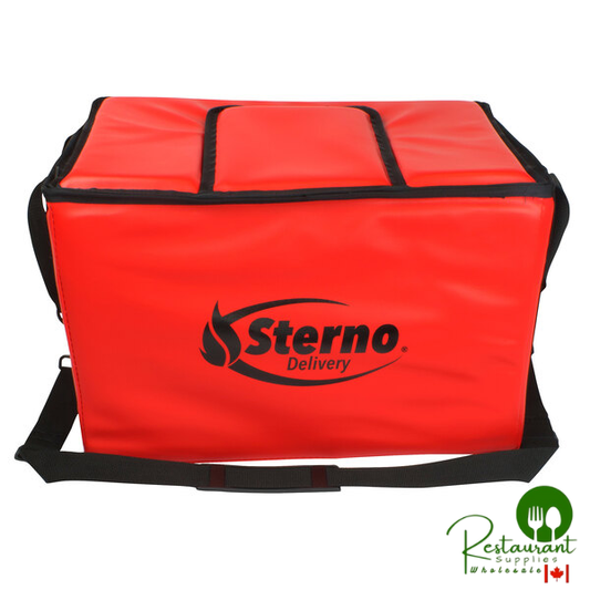 Sterno 70540 Red Medium Stadium Insulated Food Carrier, 18" x 11 1/2 " x 11 1/2"- Holds (48) Hot Dogs