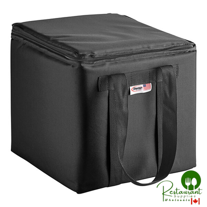 Sterno Customizable 14 1/2" x 14 1/2" x 14" 2XL Black Nylon Insulated Delivery Food Carrier 92023-300000