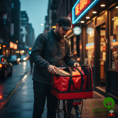 Sterno 72606 Red Small Insulated Vinyl Delivery Pizza Carrier, 17" x 17" x 7" - Holds (3) 16" Pizzas