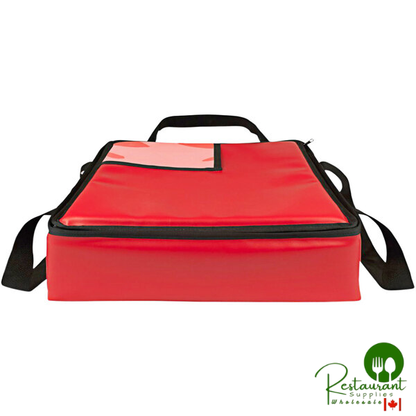 Sterno 16" x 16" x 6" Medium Red Vinyl Insulated Premium Breakfast Delivery Bag 70580