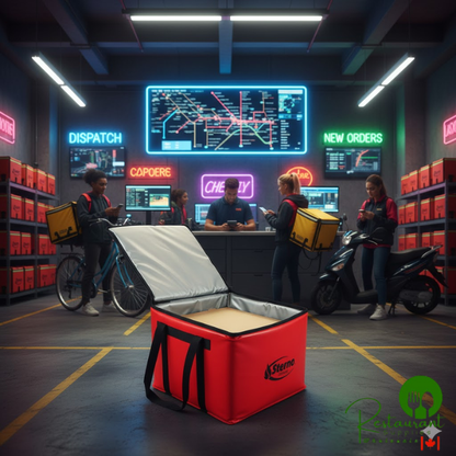 Sterno 22" x 22" x 14 1/2" Extra-Large Red Vinyl Insulated All-Purpose Food Carrier 70506