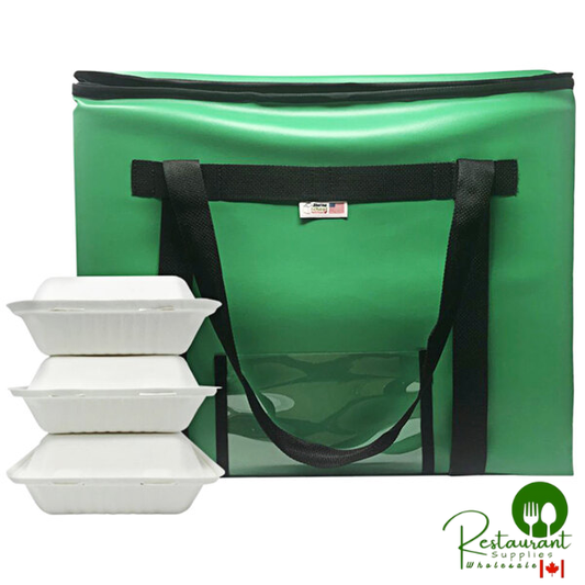Sterno School Nutrition Green Premium Insulated Lunch Delivery Bag 70583