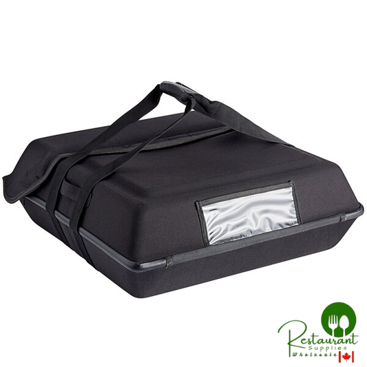 Vesture NextPhase RIGID Black Insulated Pizza Delivery Bag with Bio-PCM Technology - Holds Up To (3) 16" or (2) 18" Pizzas