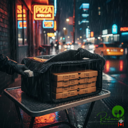 Vollrath VPB118 1-Series Insulated Pizza Delivery Bag, 19" x 19" x 9" - Holds (3) 18" Pizza Boxes