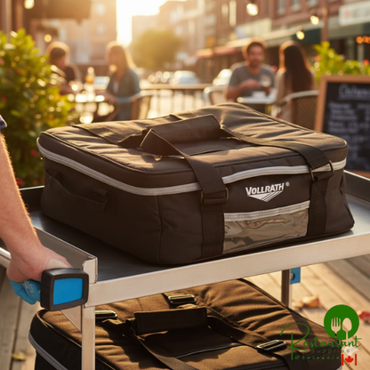 Vollrath VSDB100 1-Series Insulated Snack Delivery Bag - Holds (2) 9" x 9" Containers