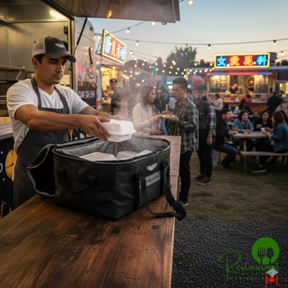 Vollrath VDBM300 3-Series Medium Insulated Food Pan Carrier / Catering Bag, 17" x 13" x 9" - Holds (2) Half Size Food Pans