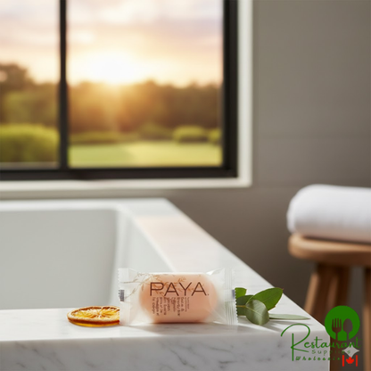 PAYA 1.25 oz. Orange / Papaya Sulfate-Free Translucent Face & Body Bar Soap - 288/Case