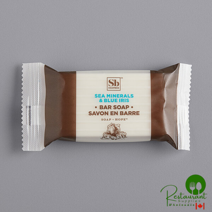 Soapbox 0.96 oz. Sea Minerals and Blue Iris Soap Bar - 288/Case