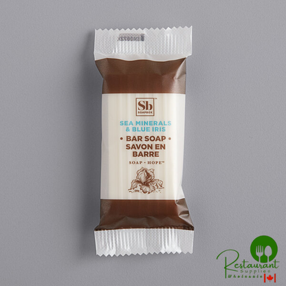 Soapbox 0.68 oz. Sea Minerals and Blue Iris Soap Bar - 550/Case