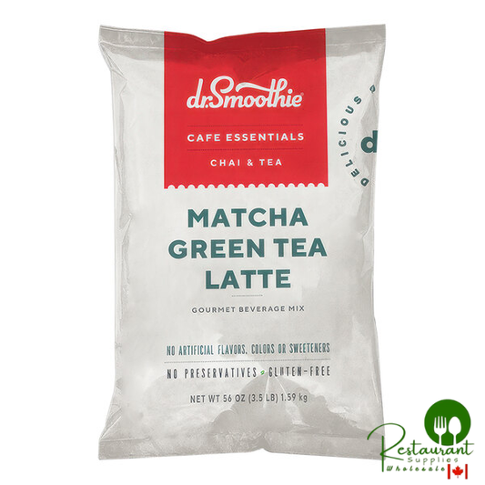 Dr. Smoothie Cafe Essentials Matcha Green Tea Latte Beverage Mix 3.5 lb. - 5/Case