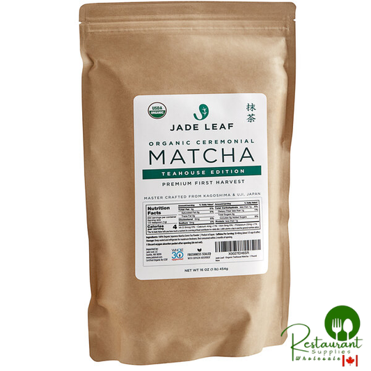 Jade Leaf Organic Ceremonial Teahouse Edition Matcha Powder 1 lb. (454g) - 6/Case