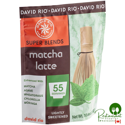 David Rio Super Blends Matcha Latte Mix 10.6 oz. - 4/Case